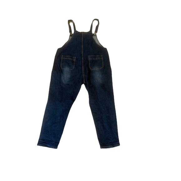 Soojun Overalls Womens Size 2XL Blue Denim Dark Wash Stretch Straight Leg - Picture 6 of 7